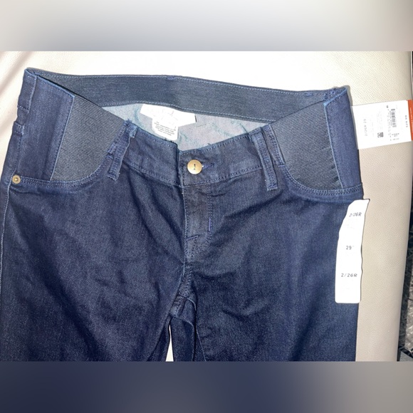 Maternity Side Panel Jeggings Isabel Maternity Ingrid & Isabel Dark Wash - Picture 2 of 6